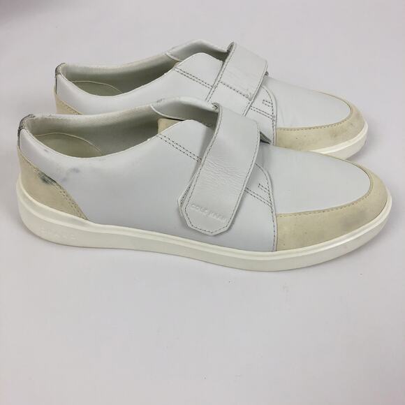 Cole Haan Men Grand Crosscourt City Sneakers US 9 White Leather Monk Strap GUC main image 4